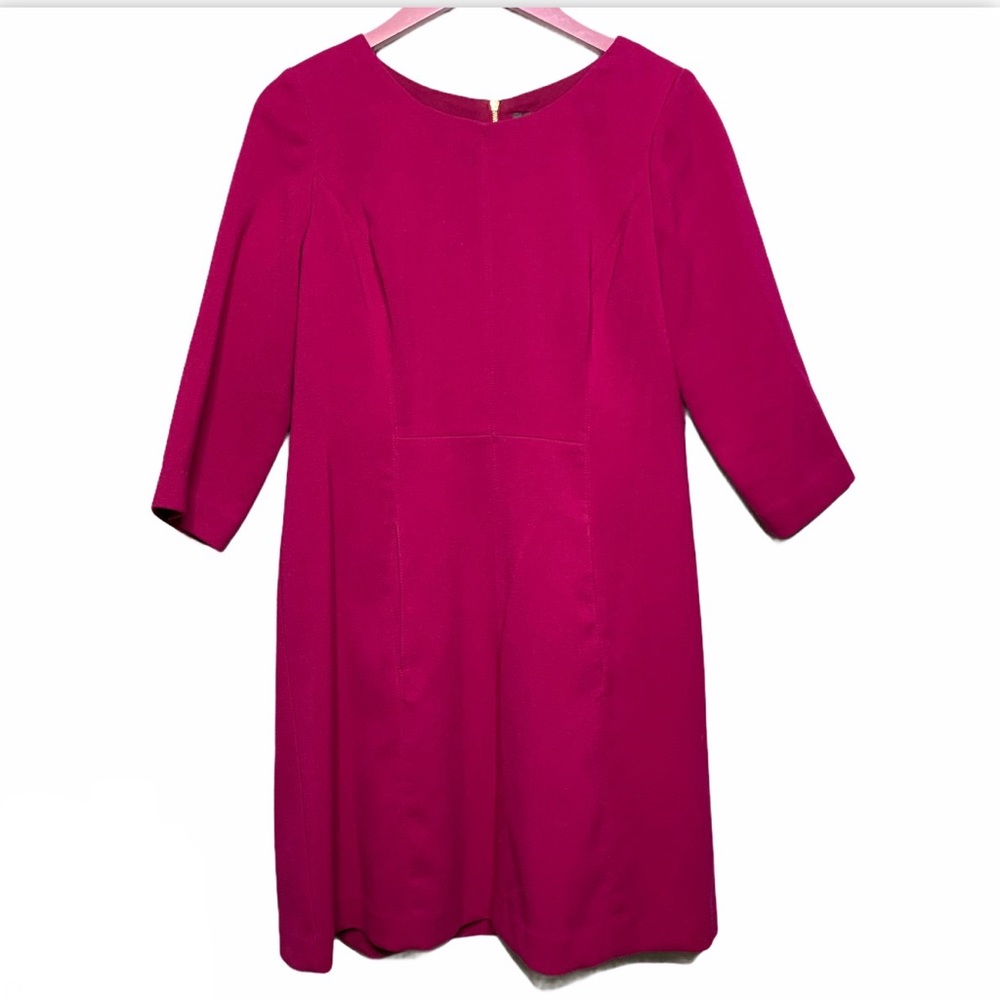 Vince Camuto Crepe A Line  Dress Magenta